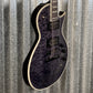 ESP LTD EC-1000 Piezo Bridge Quilt Top See Through Black Guitar #0990 Used