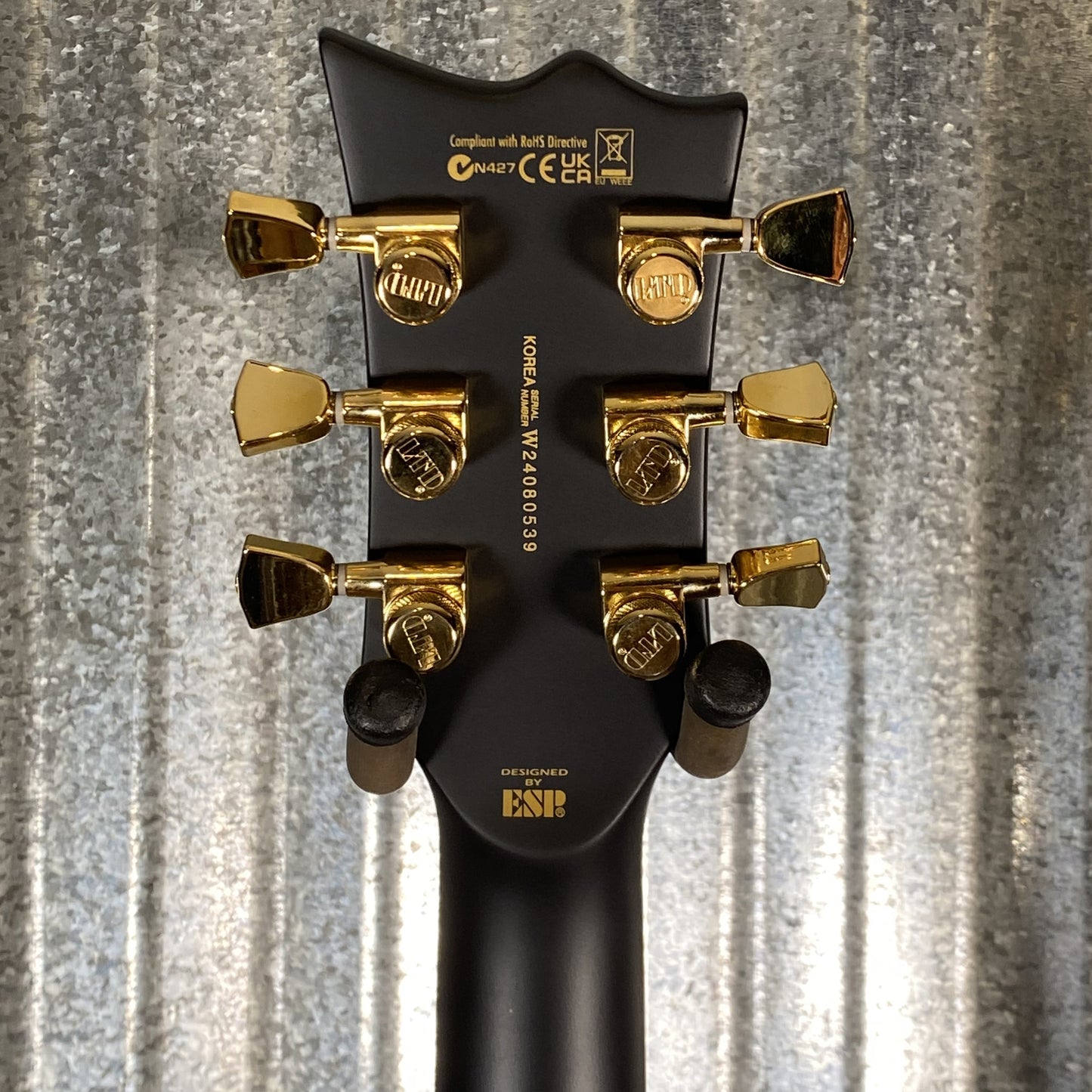 ESP LTD EC-1000 Vintage Black Satin EMG Guitar LEC1000VB #0539 Used