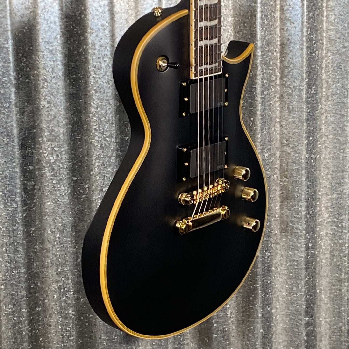 ESP LTD EC-1000 Vintage Black Satin EMG Guitar LEC1000VB #0539 Used