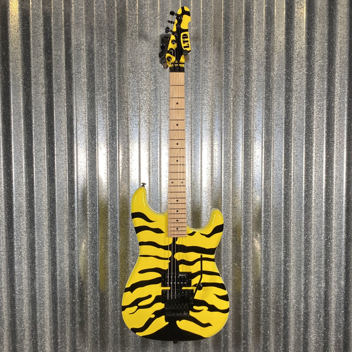 ESP LTD GL-200MT George Lynch Yellow Tiger Stripe Graphic Guitar LGL200MT #2635 Used