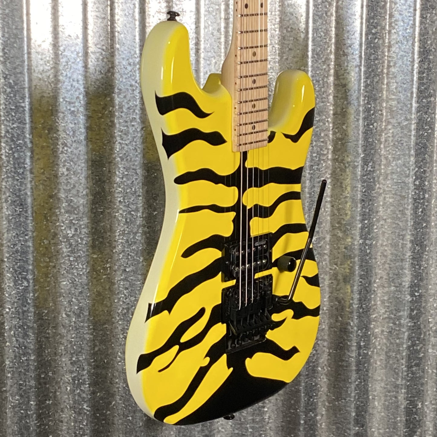 ESP LTD GL-200MT George Lynch Yellow Tiger Stripe Graphic Guitar LGL200MT #2635 Used