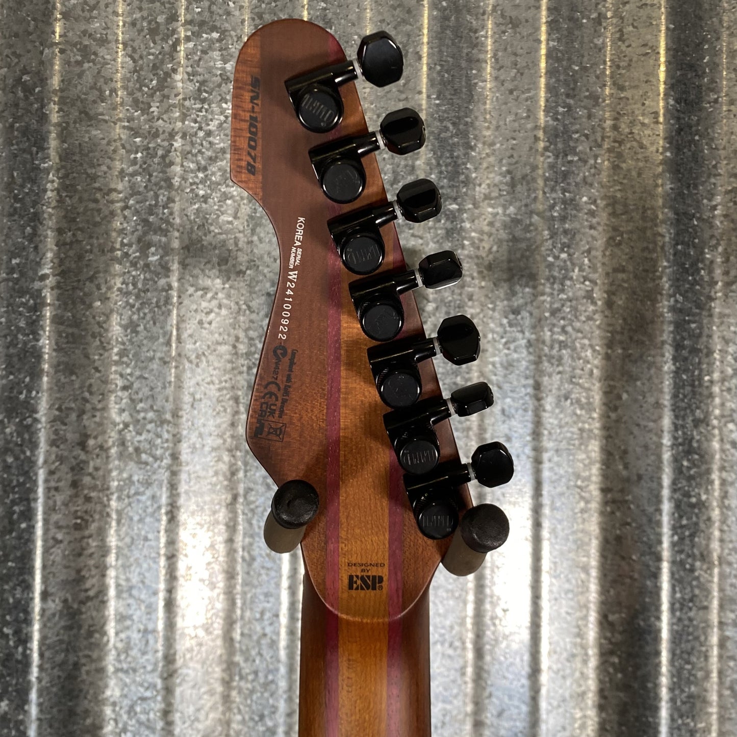 ESP LTD SN-1007B Hard Tail Black Blast Baritone Guitar LSN1007BHTBLKBLAST #0922 Used