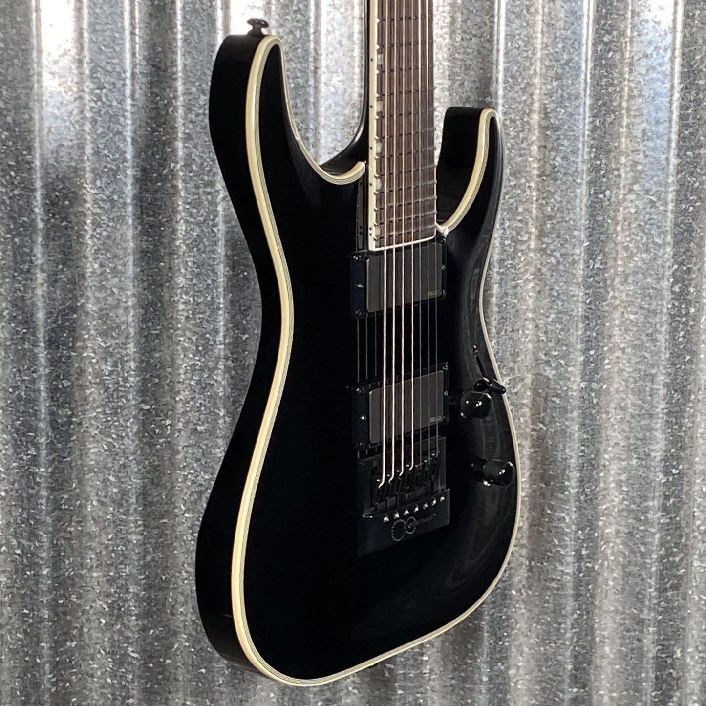 ESP LTD MH-1007 Evertune Black EMG 7 String Guitar LMH1007ETBLK #0543 Used