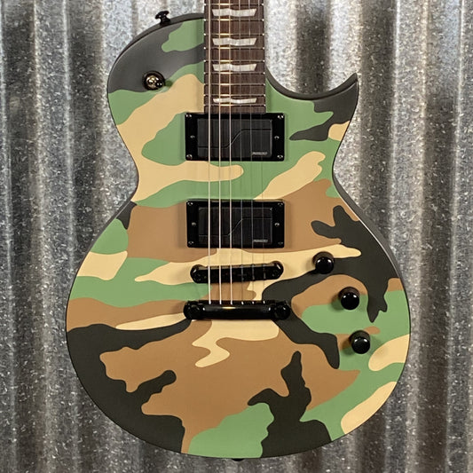 ESP LTD EC-1000 Woodland Camo Satin Fishman Fluence Guitar EC1000WCS #0960 Used