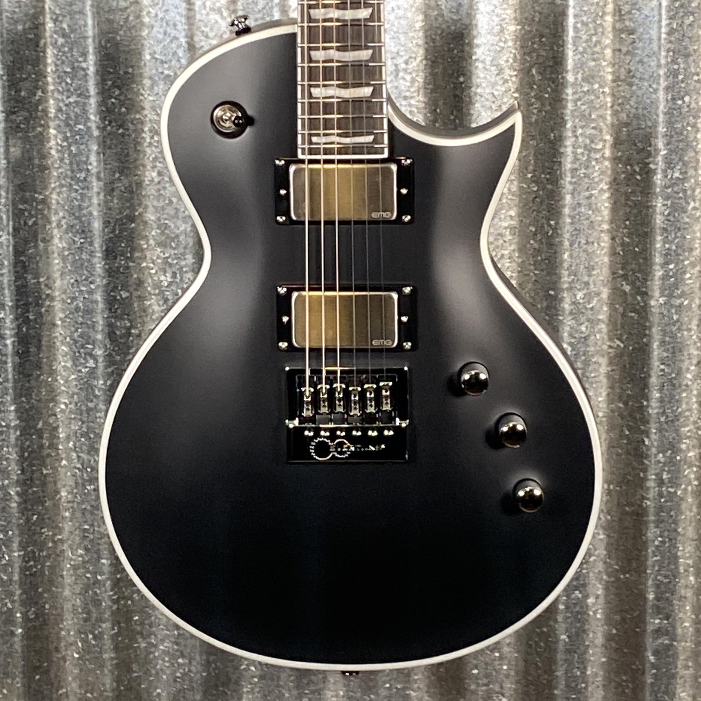 ESP LTD EC-1000 Evertune Bold Binding Black Satin Guitar LEC1000ETBBBLKS #0949 Used