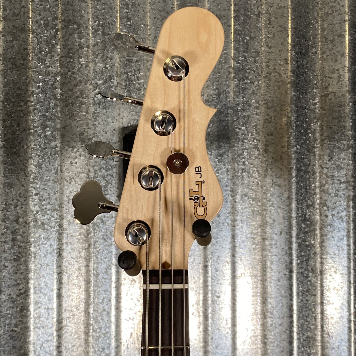 G&L USA Fullerton Deluxe JB MFD 4 String Jazz Bass Silver Metallic & Bag #4081