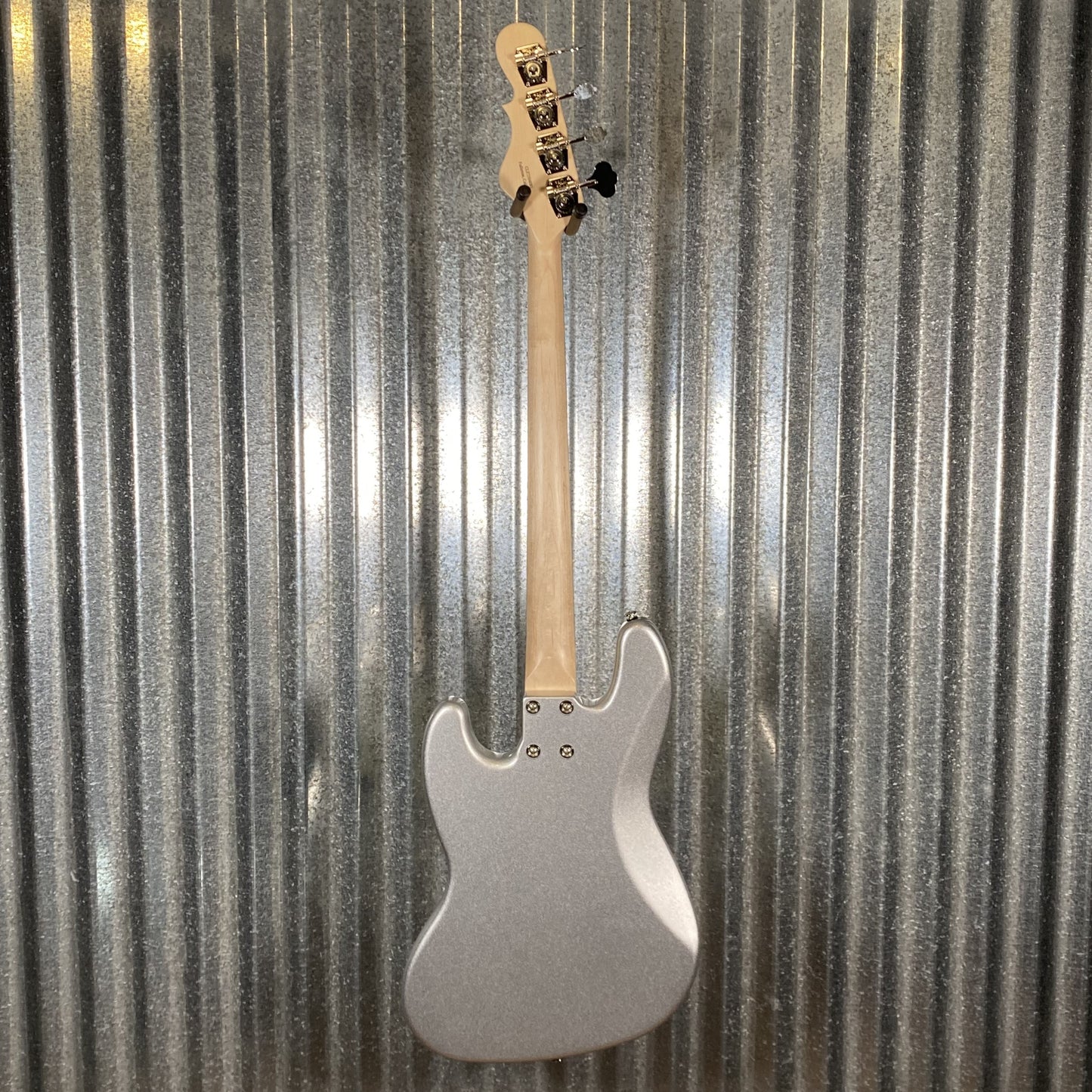 G&L USA Fullerton Deluxe JB MFD 4 String Jazz Bass Silver Metallic & Bag #4081