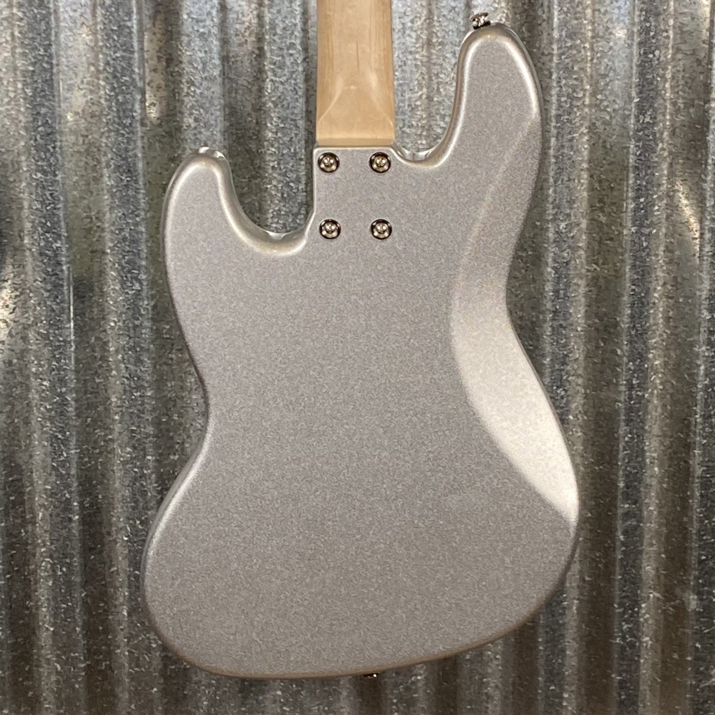 G&L USA Fullerton Deluxe JB MFD 4 String Jazz Bass Silver Metallic & Bag #4081