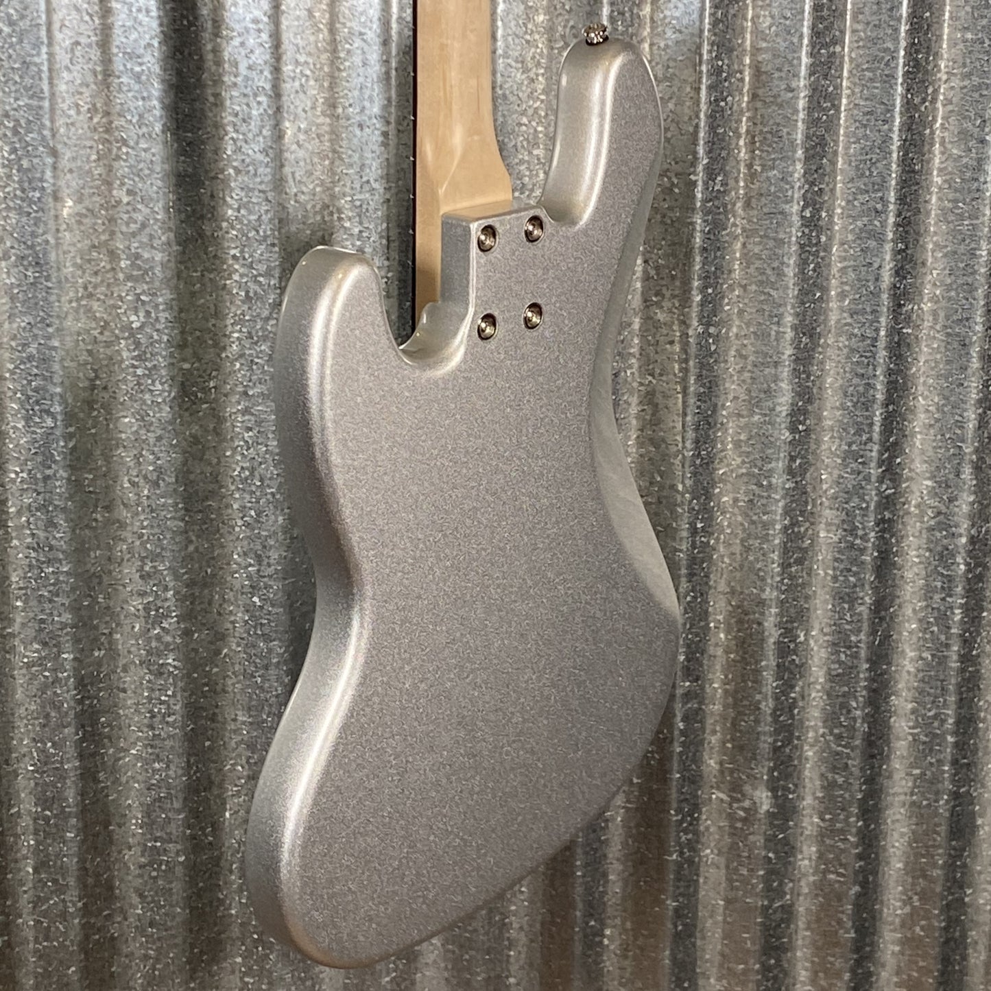 G&L USA Fullerton Deluxe JB MFD 4 String Jazz Bass Silver Metallic & Bag #4081