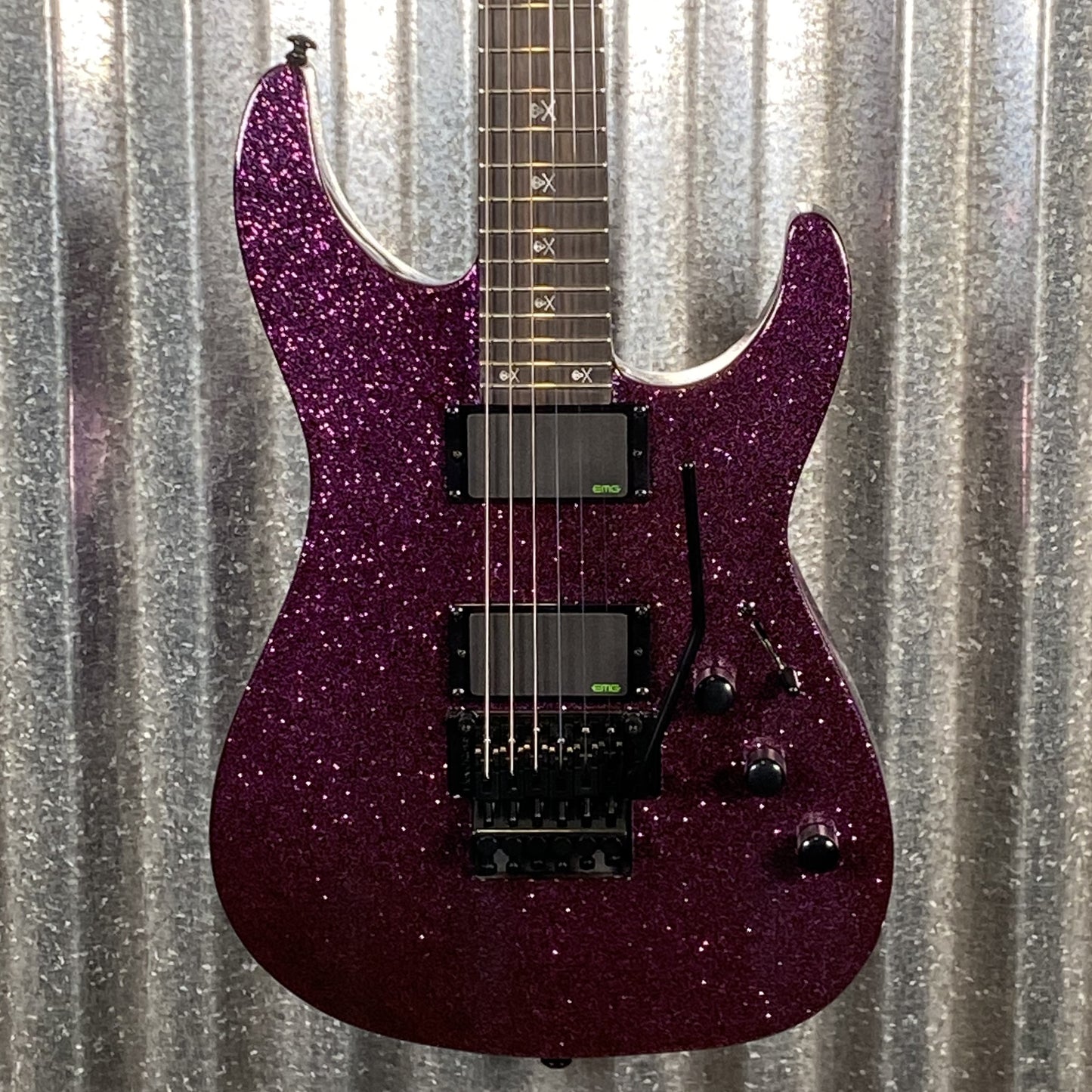 ESP LTD KH-602 Kirk Hammett Purple Sparkle EMG Guitar & Case KH602PSP #2359 Used