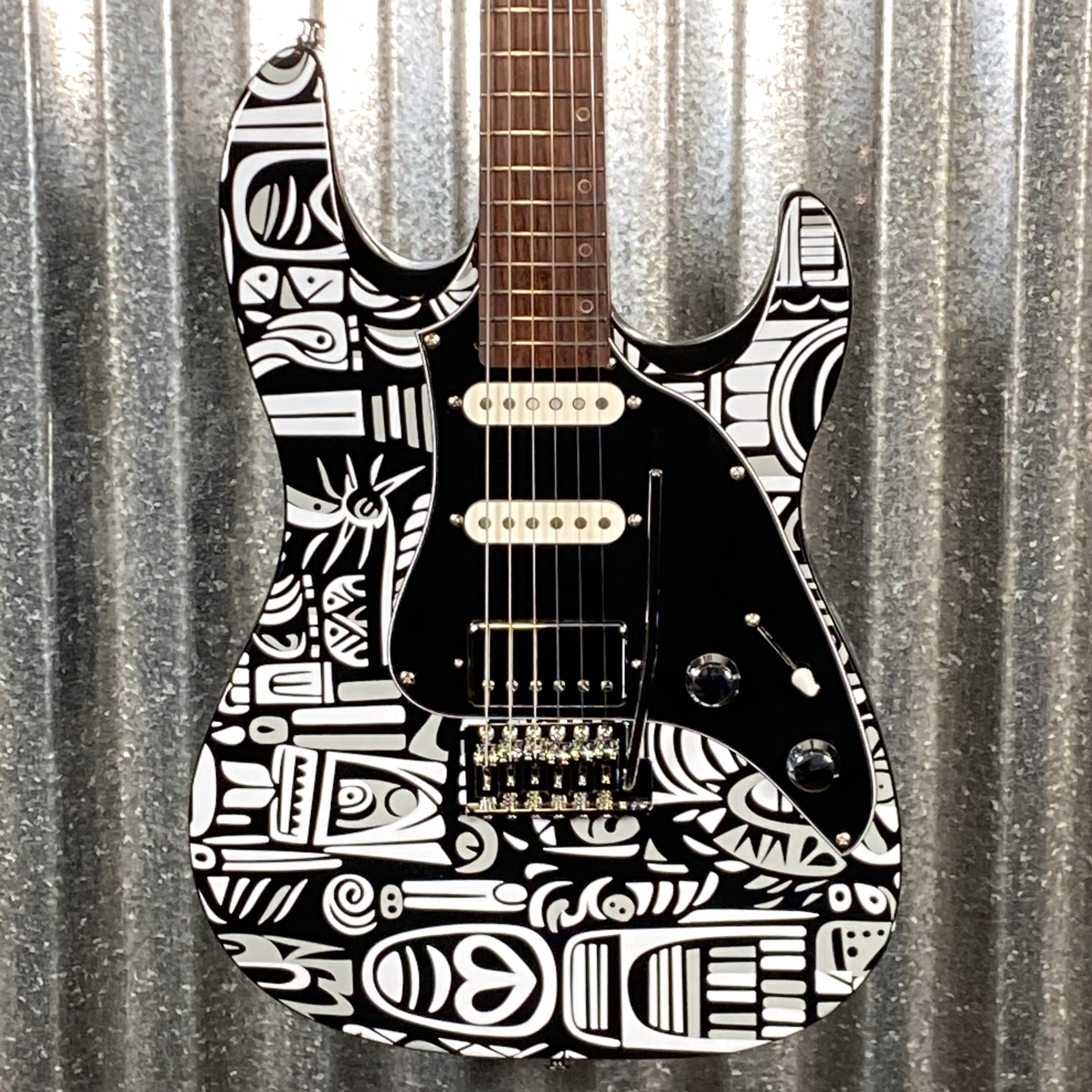 Westcreek Guitars JX-20 HSS Strat Style Native Black White #0247