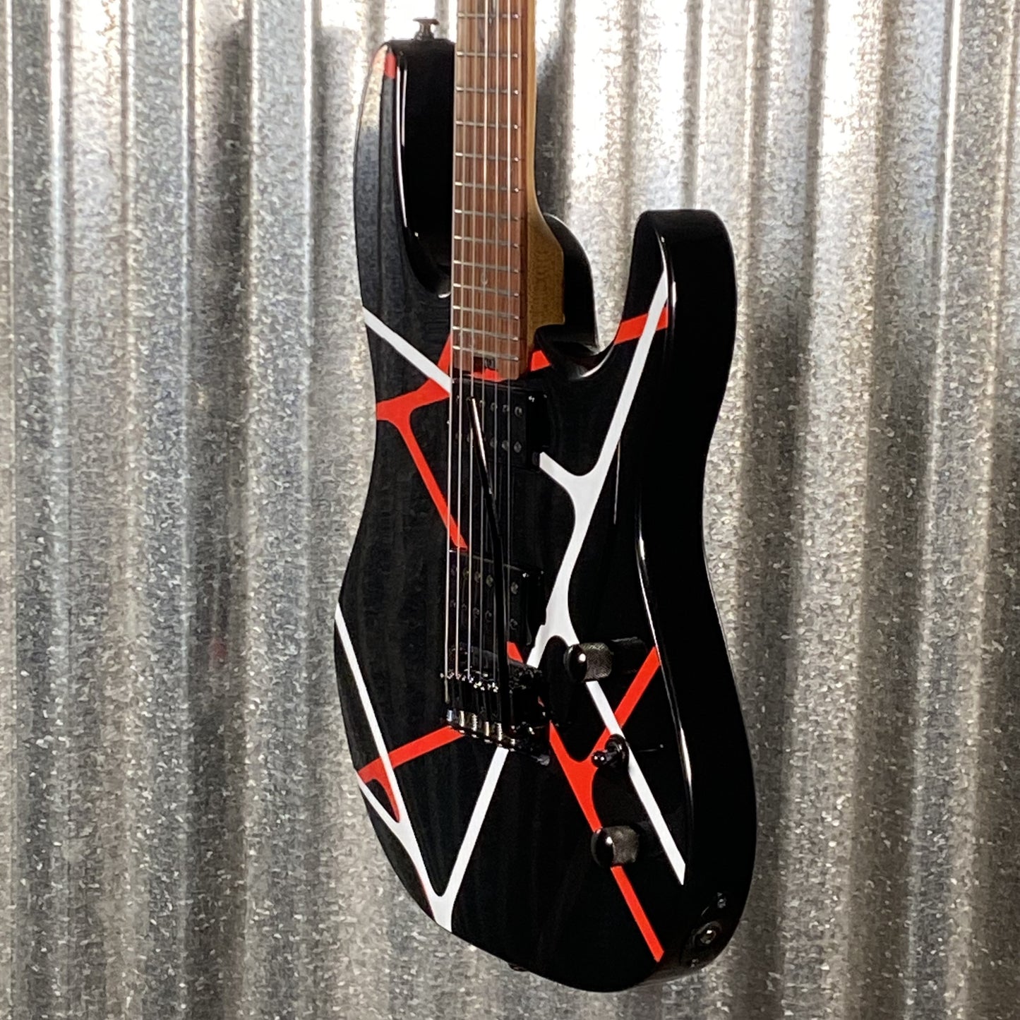 Westcreek Guitars JX-50 HH Strat Style Red White Stripe #0349 Used