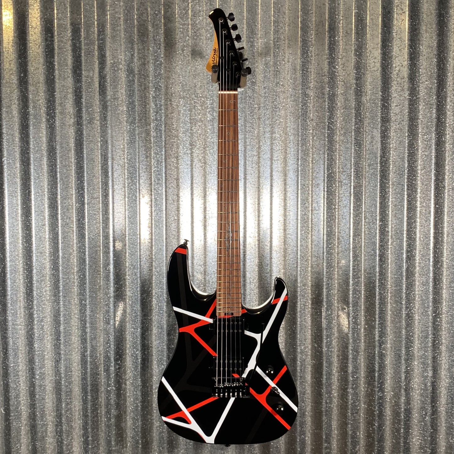 Westcreek Guitars JX-50 HH Strat Style Red White Stripe #0283 Used