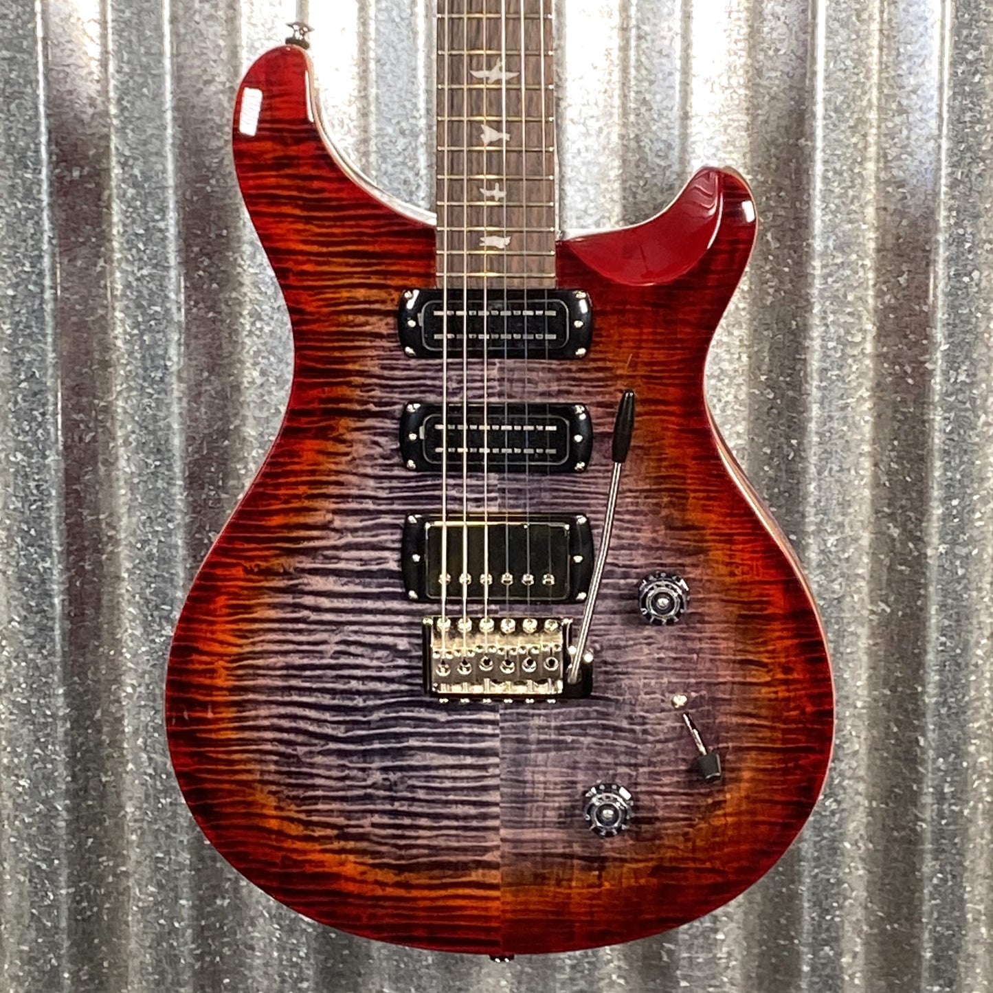 PRS Paul Reed Smith SE Studio Charcoal Cherry Burst Guitar & Bag #8894