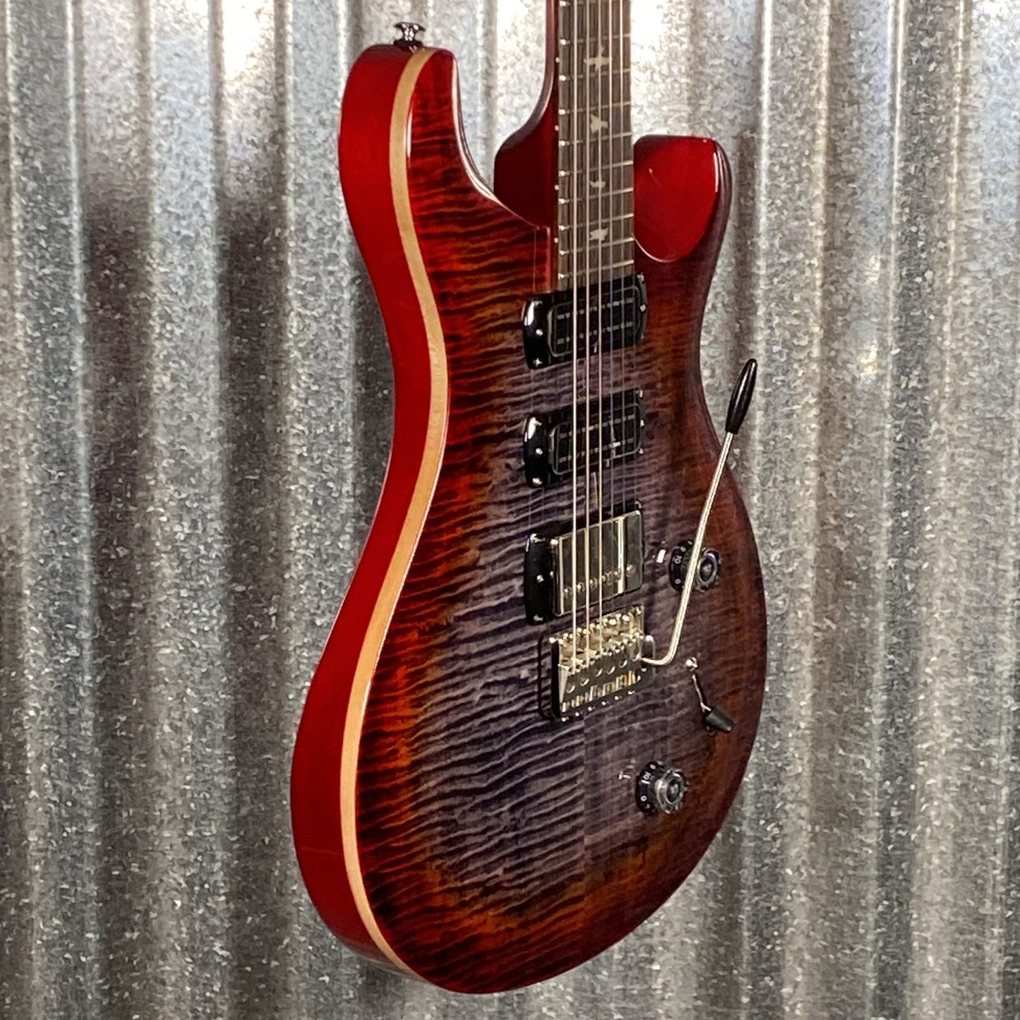 PRS Paul Reed Smith SE Studio Charcoal Cherry Burst Guitar & Bag #8894