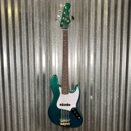G&L USA BTO JB5 5 String Bass Emerald Green JB-5 & Bag #8078