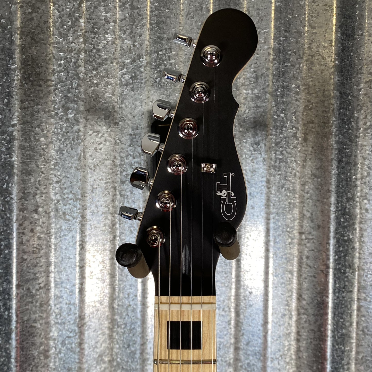 G&L USA BTO ASAT HH RMC Jet Black Frost Guitar & Bag #0078