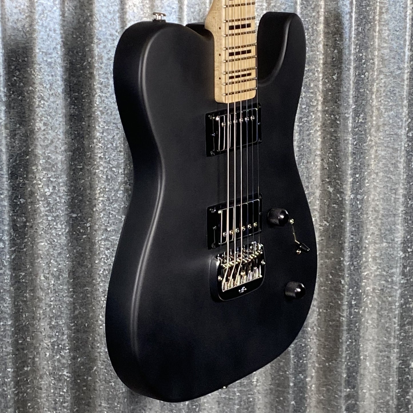 G&L USA BTO ASAT HH RMC Jet Black Frost Guitar & Bag #0078