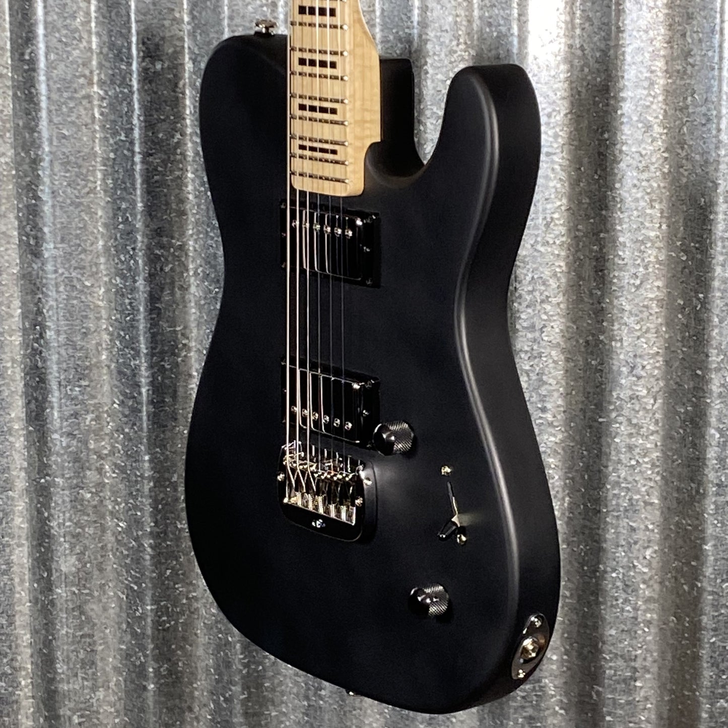 G&L USA BTO ASAT HH RMC Jet Black Frost Guitar & Bag #0078