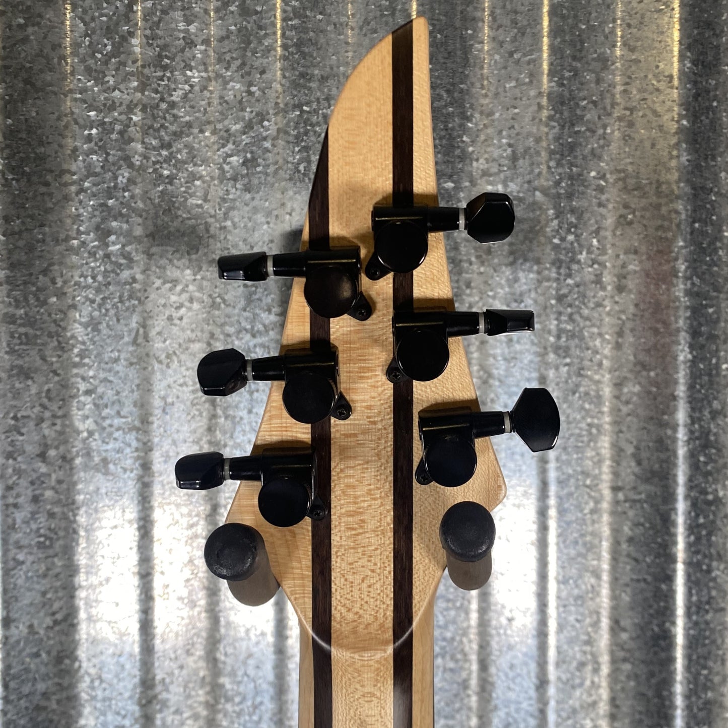 ST Guitars Metal 6 String Spalted Blue Bolt On Hard Tail Guitar #2 Used