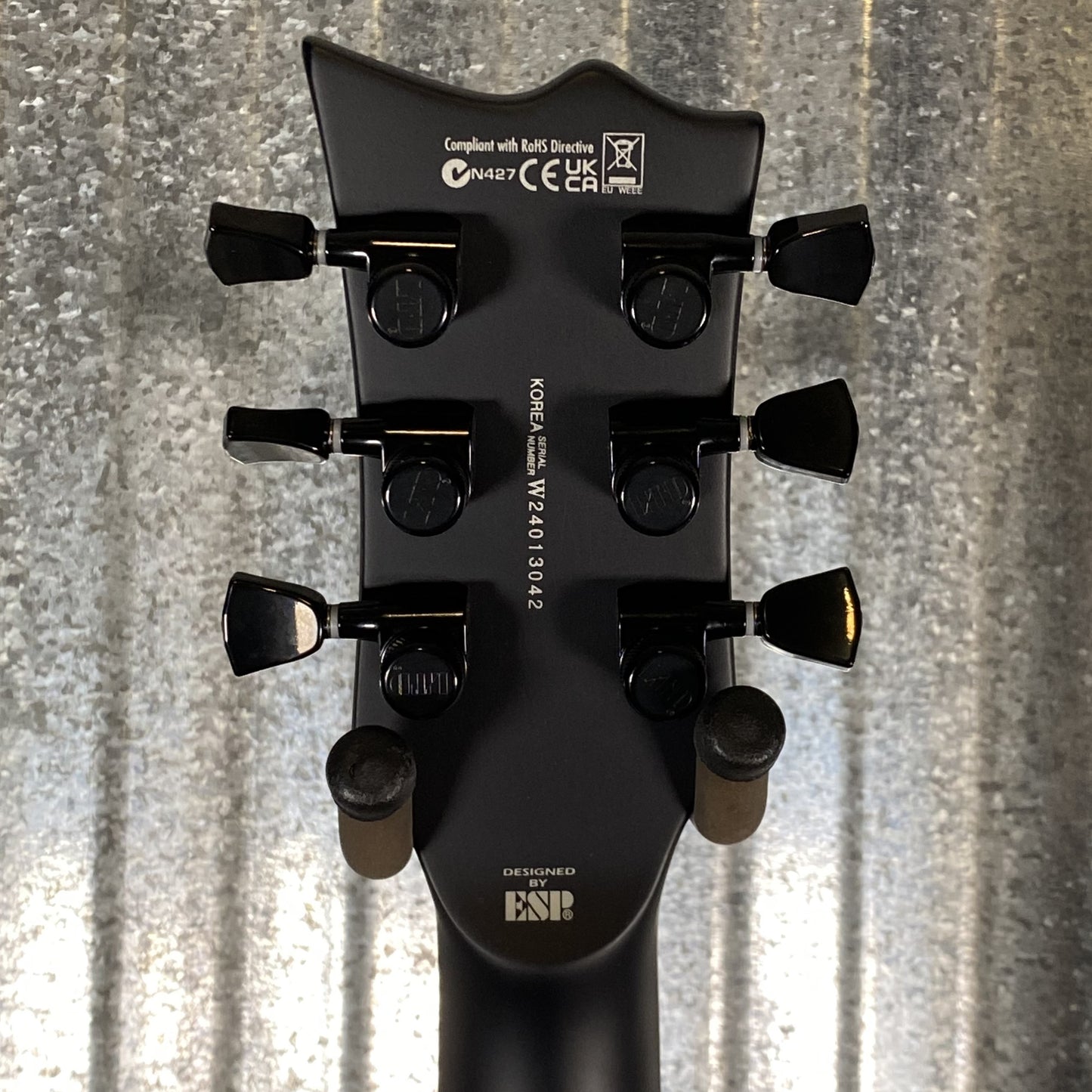 ESP LTD EC Black Metal Eclipse Seymour Duncan Black Satin Guitar LECBKMBLKS #3042 Used