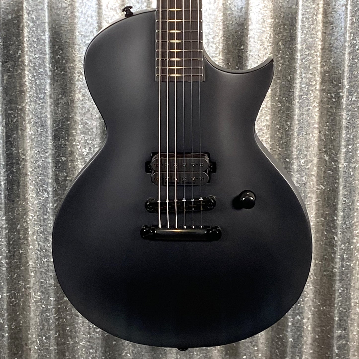 ESP LTD EC Black Metal Eclipse Seymour Duncan Black Satin Guitar LECBKMBLKS #3042 Used