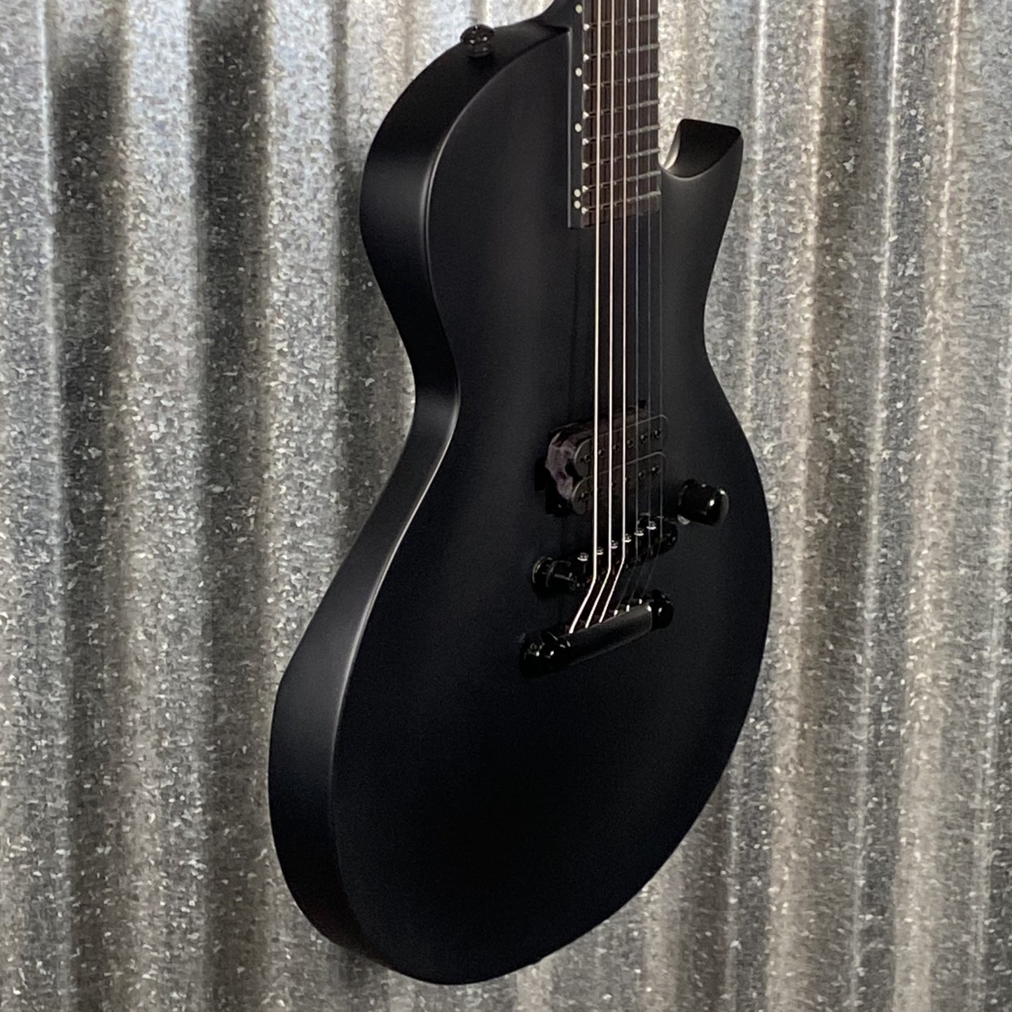 ESP LTD EC Black Metal Eclipse Seymour Duncan Black Satin Guitar LECBKMBLKS #3042 Used