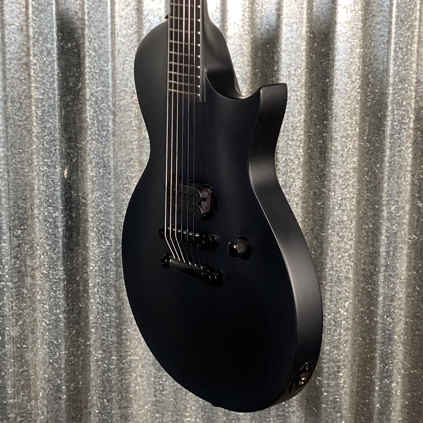 ESP LTD EC Black Metal Eclipse Seymour Duncan Black Satin Guitar LECBKMBLKS #3042 Used