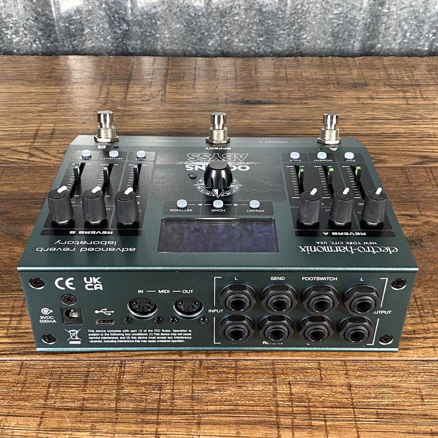 Electro-Harmonix EHX Oceans Abyss Advanced Reverb Laboratory Guitar Effect Pedal