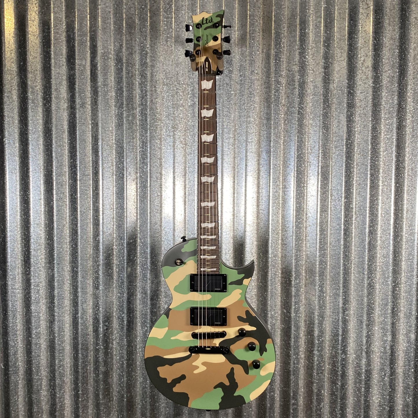 ESP LTD EC-1000 Woodland Camo Satin Fishman Fluence Guitar EC1000WCS #0316 Used