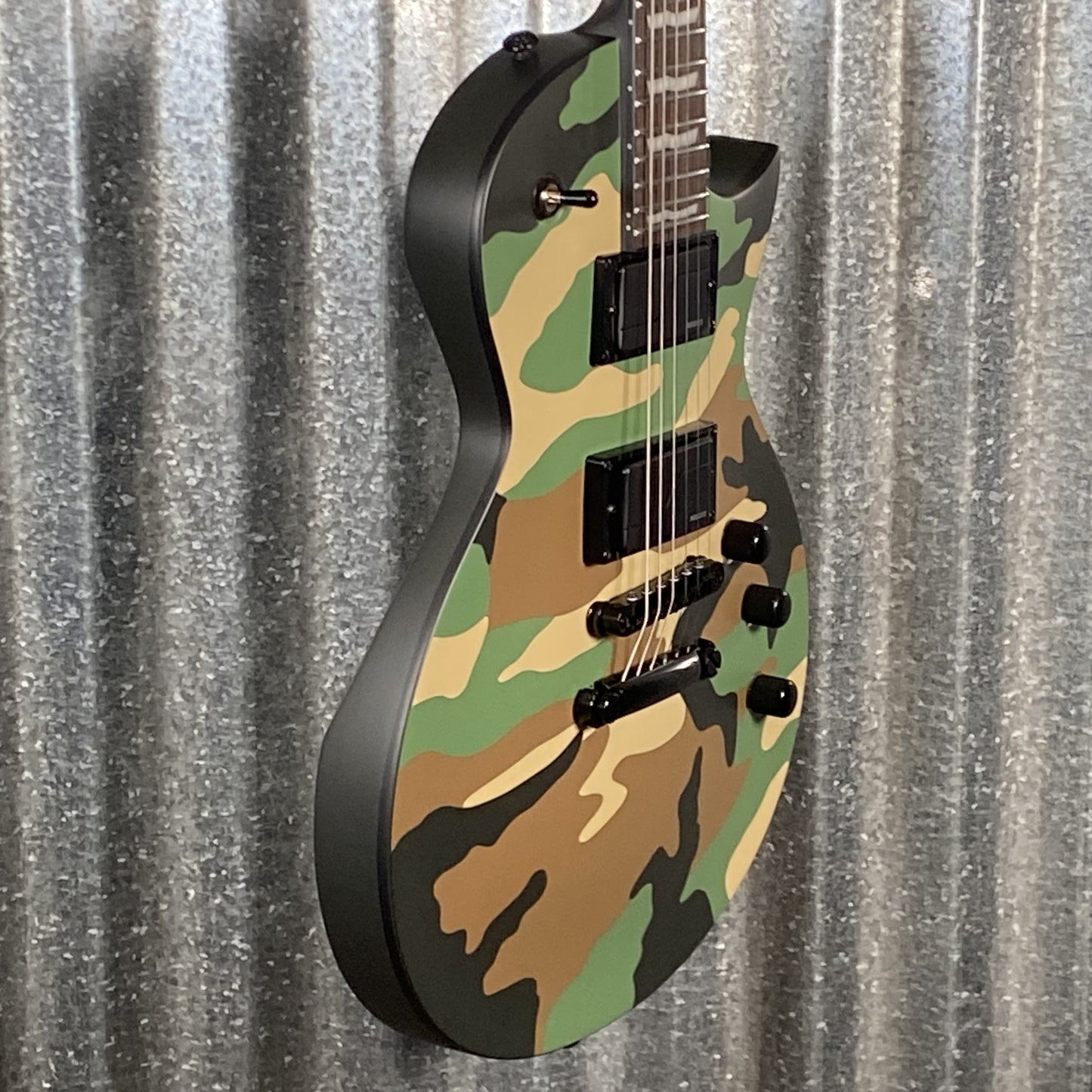 ESP LTD EC-1000 Woodland Camo Satin Fishman Fluence Guitar EC1000WCS #0316 Used