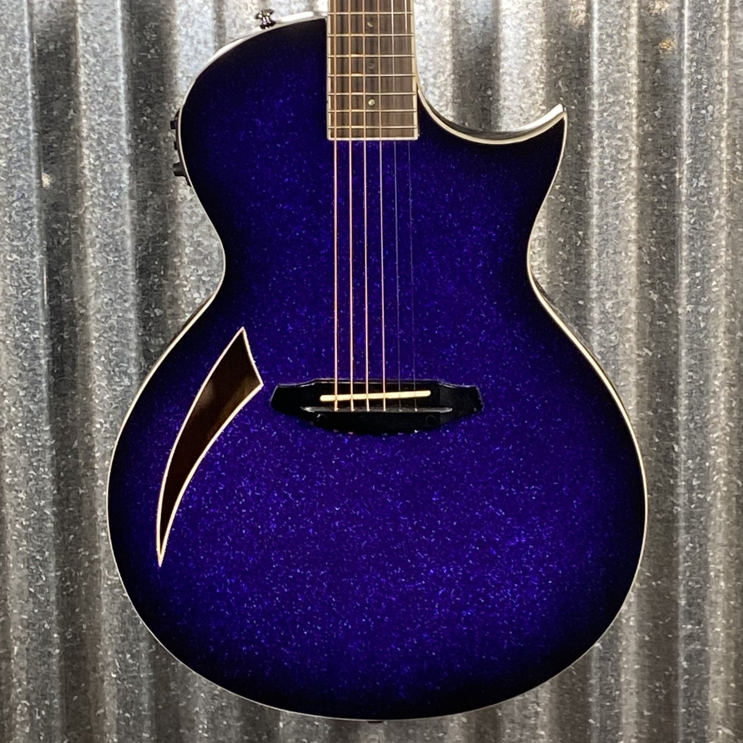 ESP LTD TL-6 Thinline Purple Sparkle Burst Acoustic Electric Guitar LTL6PSPB #0587 Used