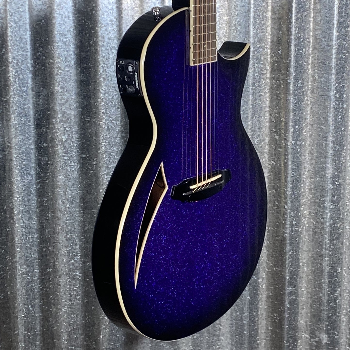 ESP LTD TL-6 Thinline Purple Sparkle Burst Acoustic Electric Guitar LTL6PSPB #0587 Used
