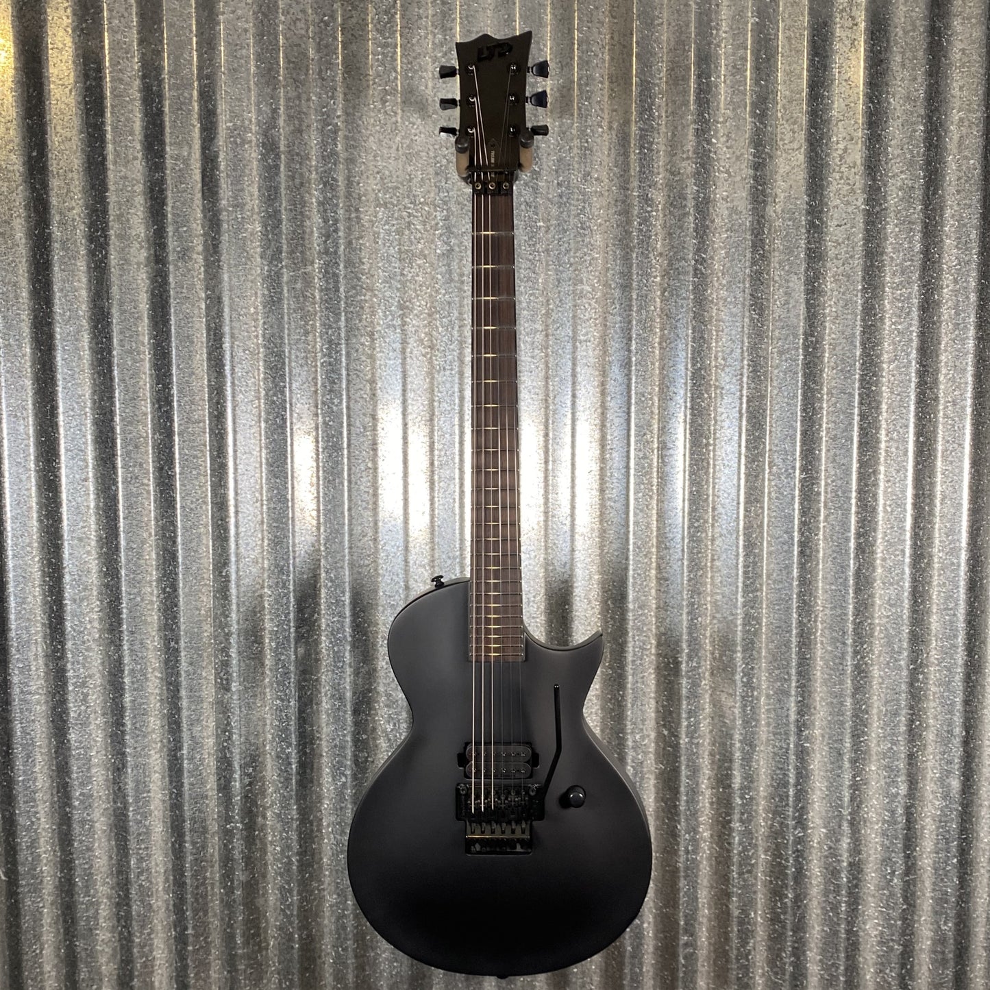 ESP LTD EC-FR Black Metal Eclipse Seymour Duncan Floyd Rose Black Satin Guitar LECFRBKMBLKS #0508 Used
