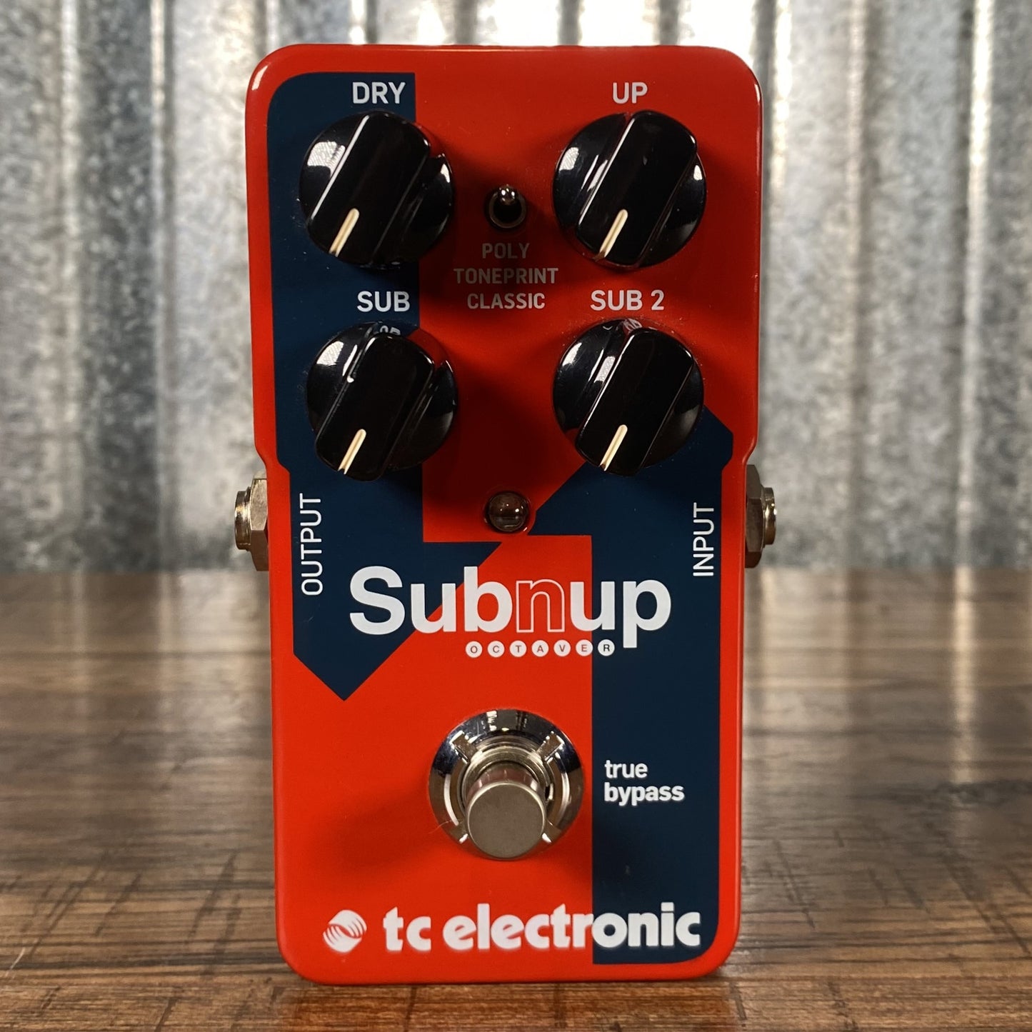 TC Electronic Sub 'N' Up Polyphonic Octave Tone Print Guitar Effect Pedal Used