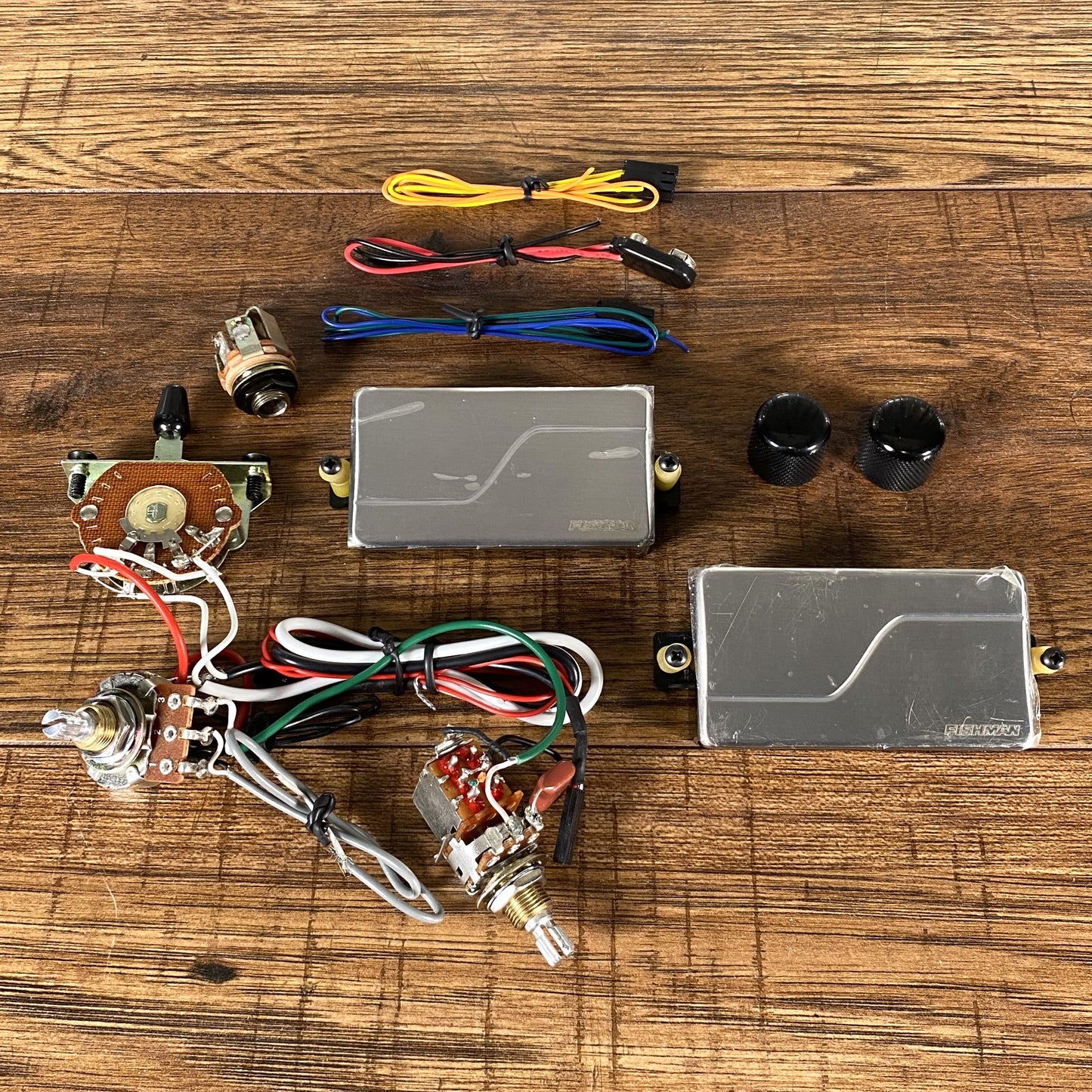 Fishman PRF-M36-SR2 Fluence Modern Humbucker Pickup Neck Bridge Set Brushed Stainless Steel Used