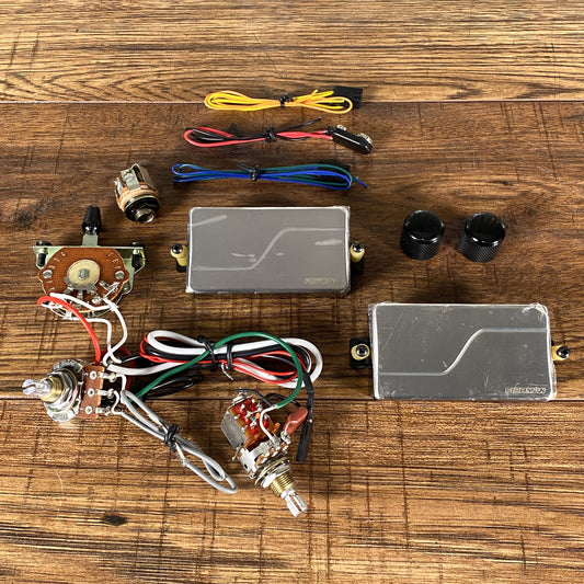 Fishman PRF-M36-SR2 Fluence Modern Humbucker Pickup Neck Bridge Set Brushed Stainless Steel Used