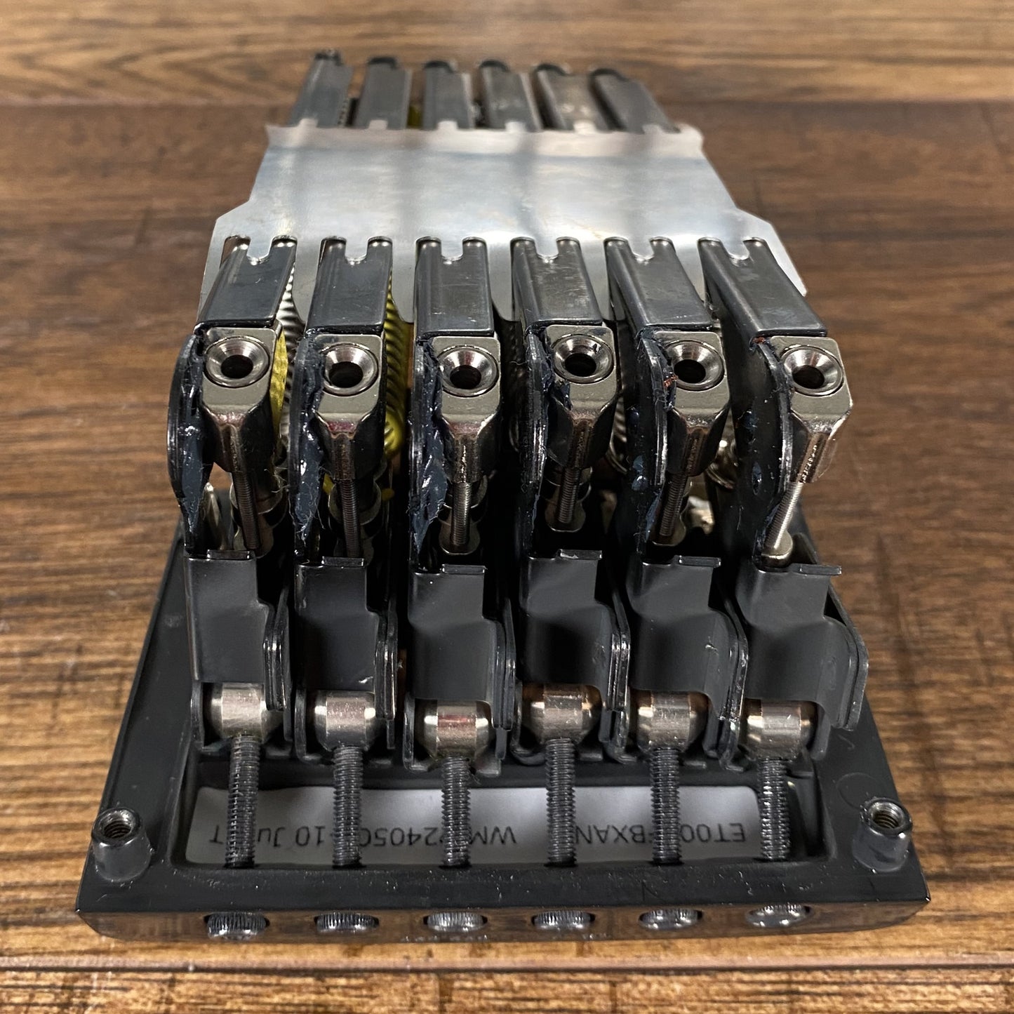 Evertune F Model 6 String Electric Guitar Bridge Kit Used Black with Chrome Saddles Used