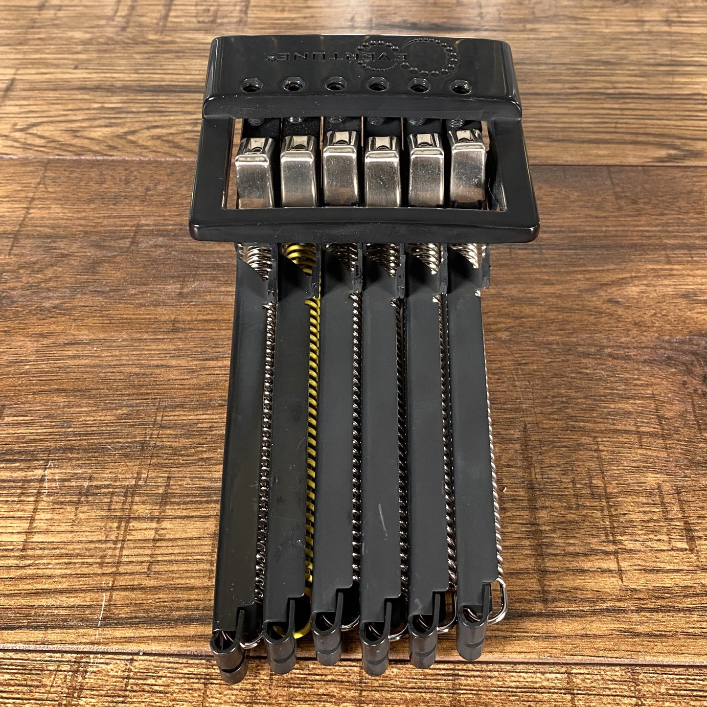 Evertune F Model 6 String Electric Guitar Bridge Kit Used Black with Chrome Saddles Used