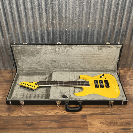 ESP LTD SC-608 Stephen Carpenter Yellow Fluence 8 String Baritone Guitar LSC608BYELF1 #0615 Used