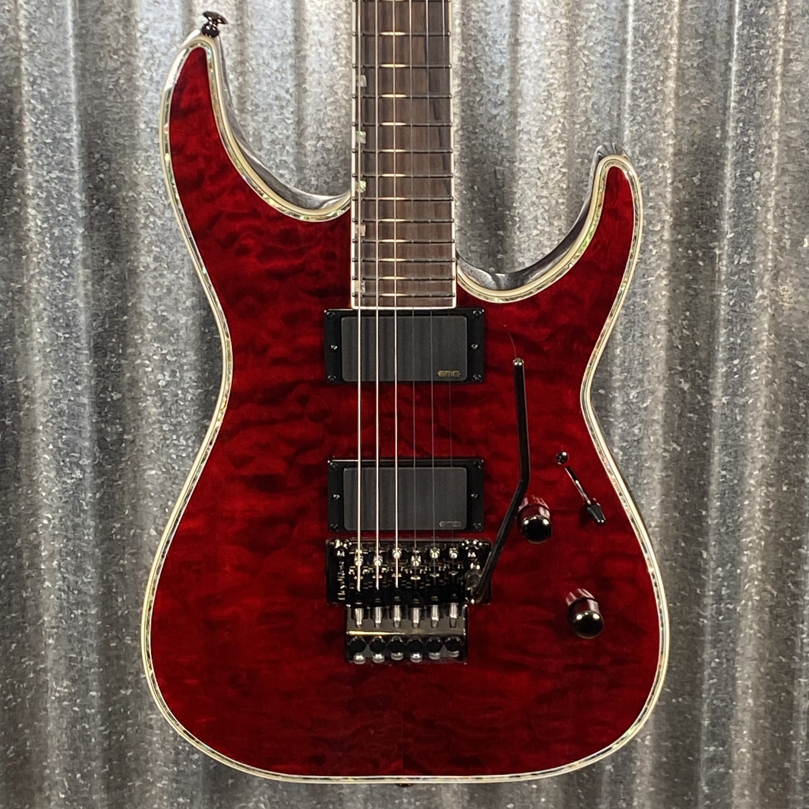 ESP LTD MH-1000 Quilt Top See-Thru Black Cherry Guitar
