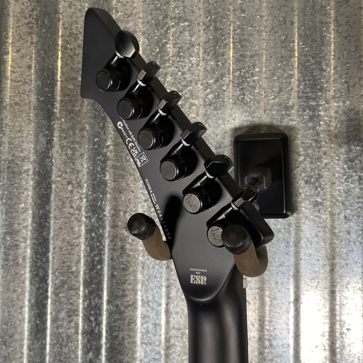 ESP LTD Vulture James Hetfield Black Satin EMG Guitar & Case #1034 Used