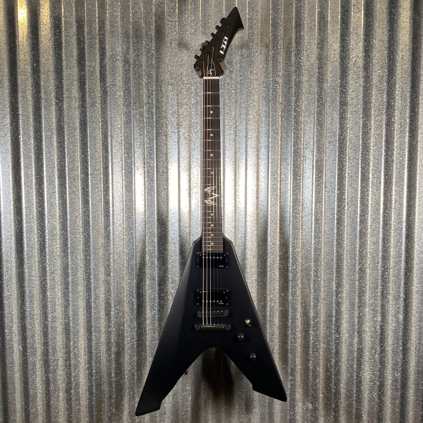 ESP LTD Vulture James Hetfield Black Satin EMG Guitar & Case #1034 Used