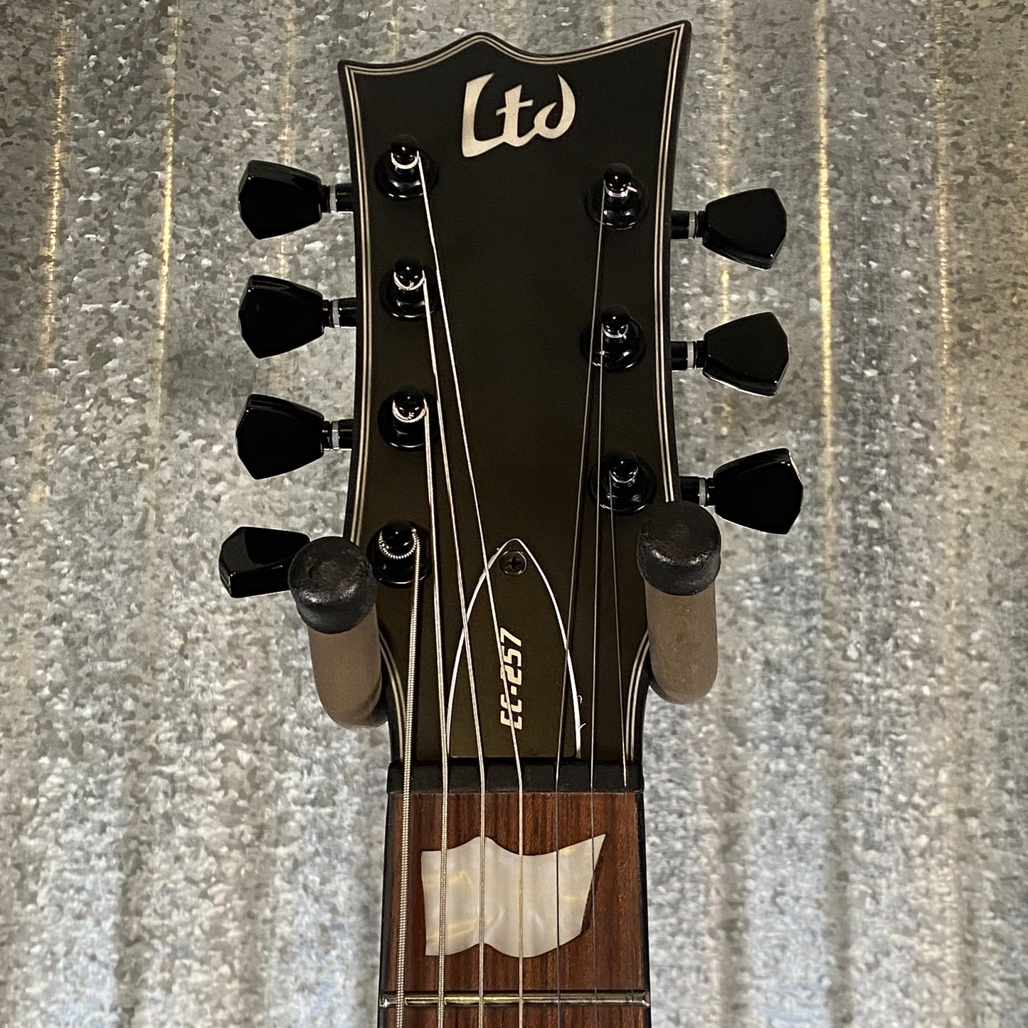 ESP LTD EC-257 Black Satin 7 String Guitar EC257BLKS #0501 Used