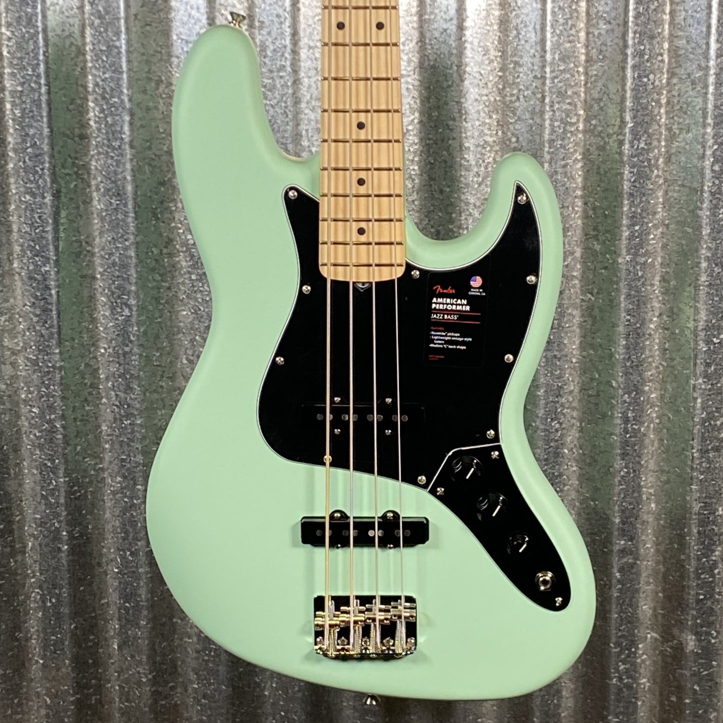 Fender American Performer 4 String Jazz Bass Satin Surf Green #2745 Used