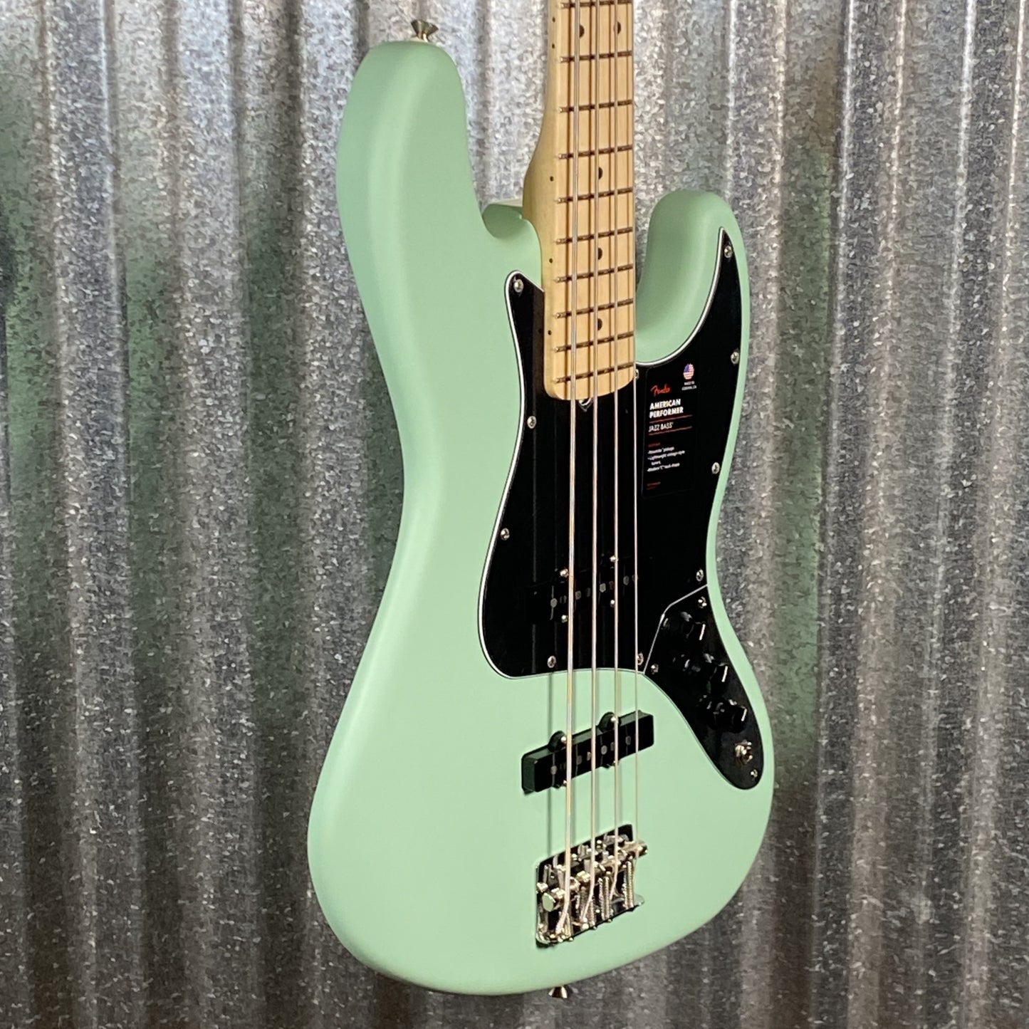 Fender American Performer 4 String Jazz Bass Satin Surf Green #2745 Used