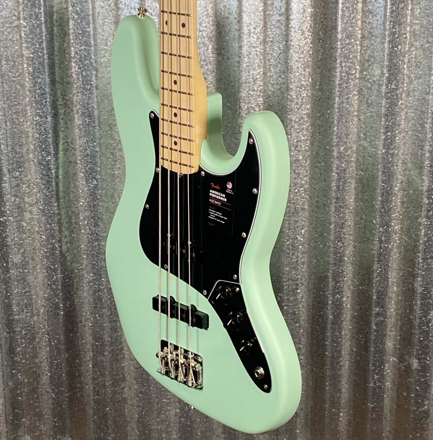 Fender American Performer 4 String Jazz Bass Satin Surf Green #2745 Used