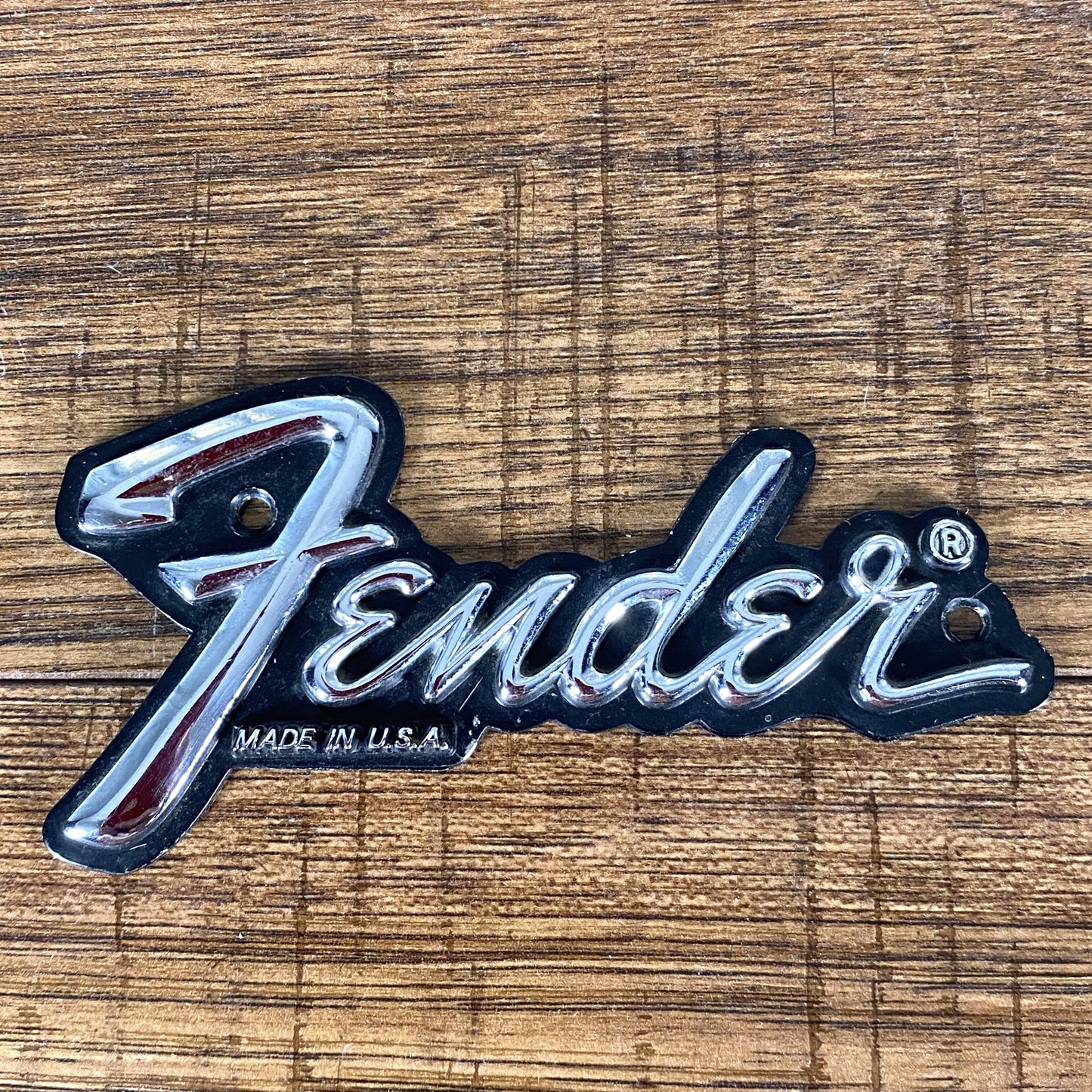 Fender Logo Badge 1990 M-80 Amp Metal Used