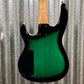 Carvin USA B4 4 String Lined Fretless Bass Forest Green Burst & Case #66424 Used