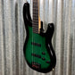 Carvin USA B4 4 String Lined Fretless Bass Forest Green Burst & Case #66424 Used